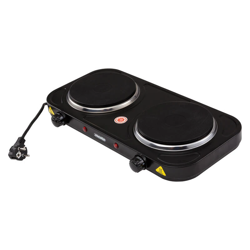 Cuisinière Électrique Portable De Voyage Camping 2 Feux 2000W Mesko – Image 3