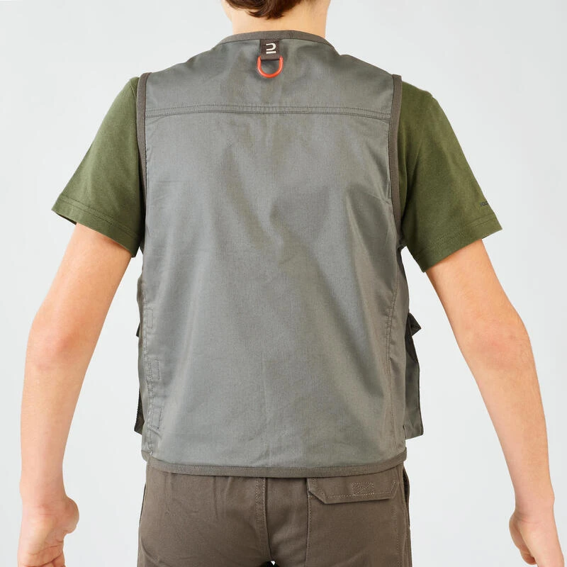 Gilet De Pêche Junior - FV 100 S Kaki – Image 3
