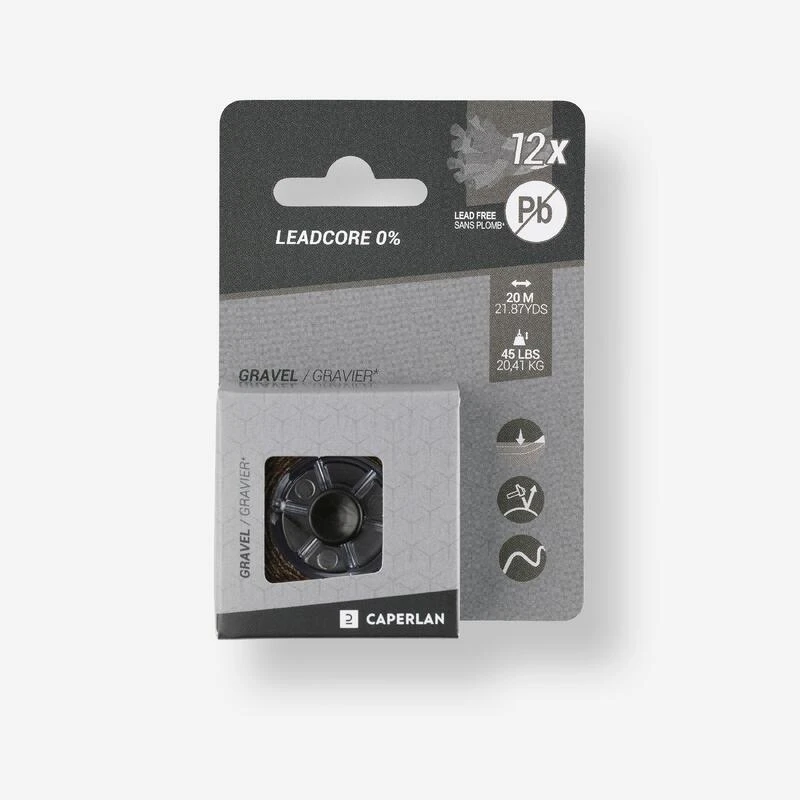 Leadcore 0% Gravier 45lbs 20m Pêche De La Carpe