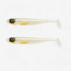 LEURRE SOUPLE BROCHET SHAD ROGEN 120 BLANC X2