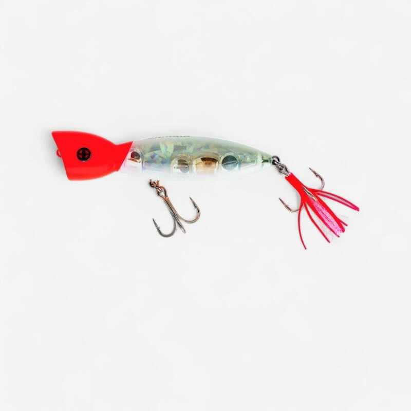 SAKURA Popper PULSION GHOST CRYSTAL RED HEAD TR 135 F Pêche En Mer