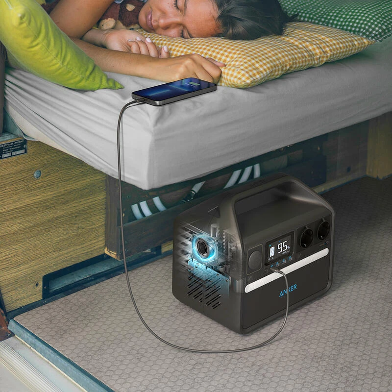 Station D'énergie Portable ANKER 535, 512Wh, Batterie LiFePo4, 7 Ports – Image 2