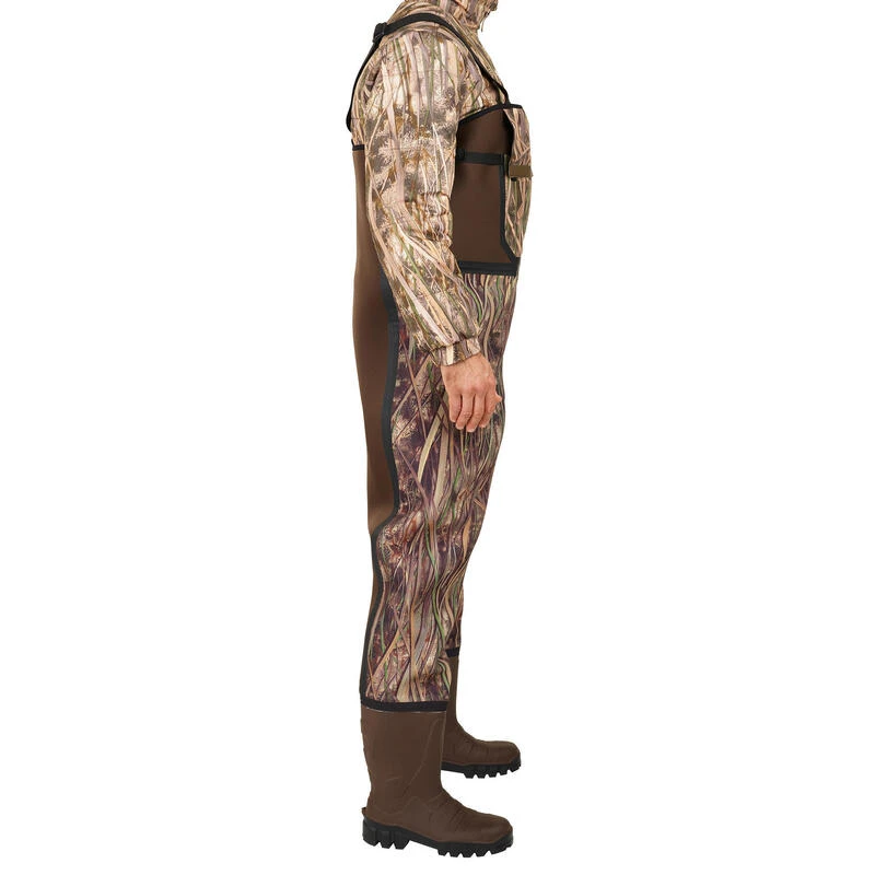 Waders Chasse Chaud 500 Néoprène Camouflage Marais – Image 7